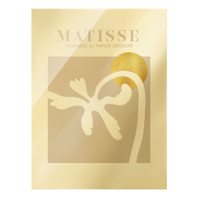 Glas Wandbilder Matisse Interpretation - Palme und Sonne