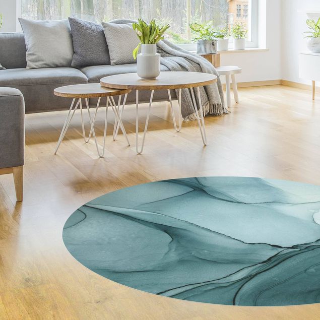 Moderne Teppiche Melierte Blautanne