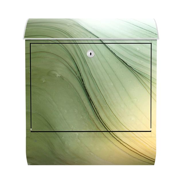 Briefkasten Design Meliertes Grün mit Honig