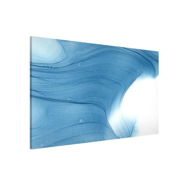 Wandbilder Kunstdrucke Meliertes Mittelblau