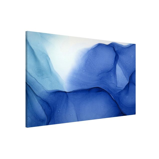 Wandbilder Kunstdrucke Meliertes Tintenblau