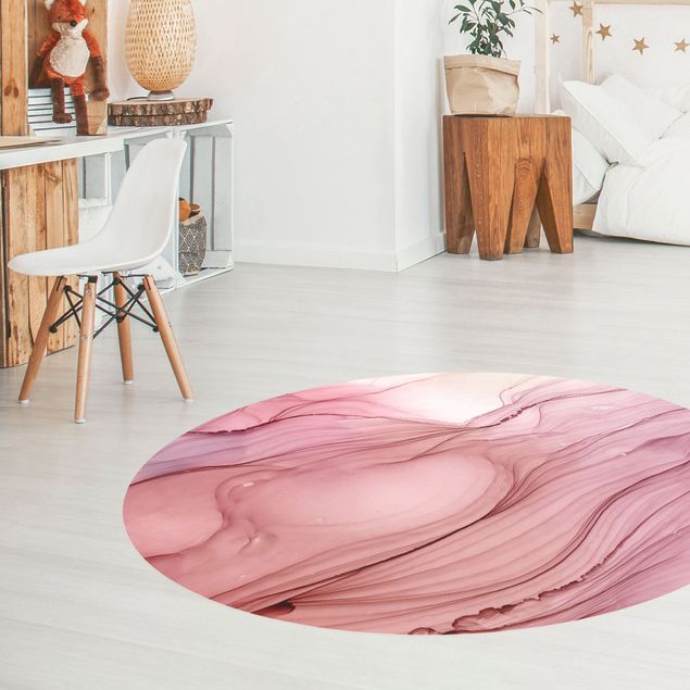 Teppich abstrakt Meliertes Ziegelrot