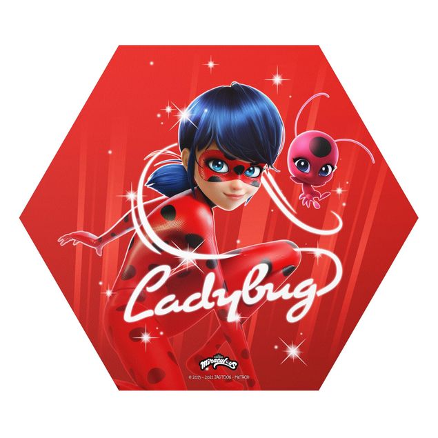 Wandbilder Rot Miraculous Ladybug und Trixx