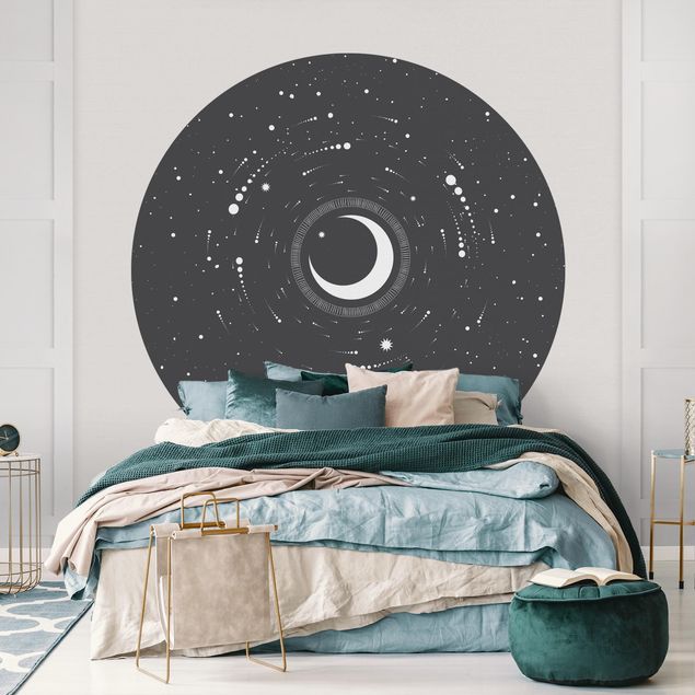 Küchen Deko Mond im Sternenkreis