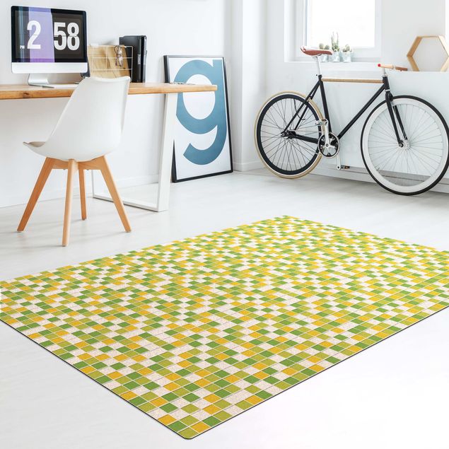 Moderner Teppich Mosaikfliesen Frühlingsset