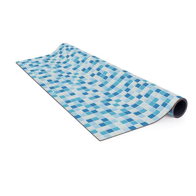 Teppich blau Mosaikfliesen Meeresrauschen