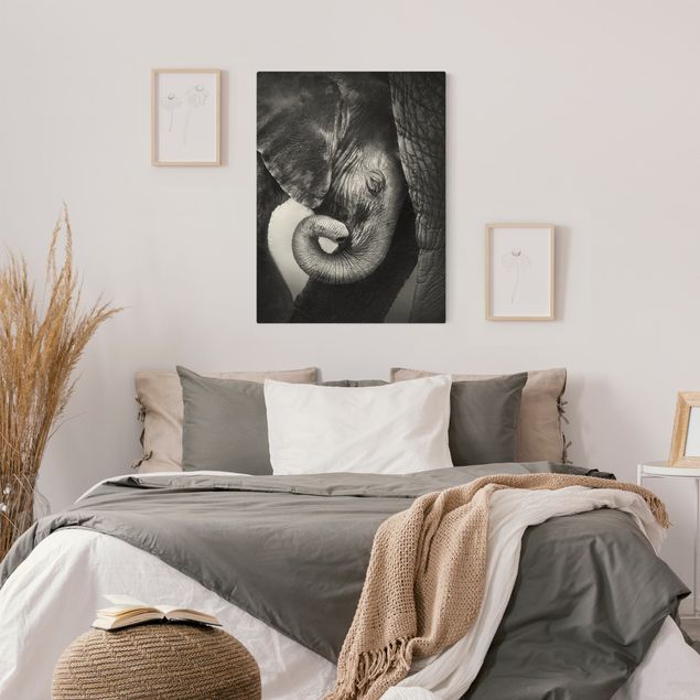 Leinwandbilder schwarz-weiß Mutterliebe
