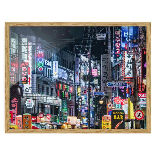 Wandbilder Modern Nachtleben von Seoul