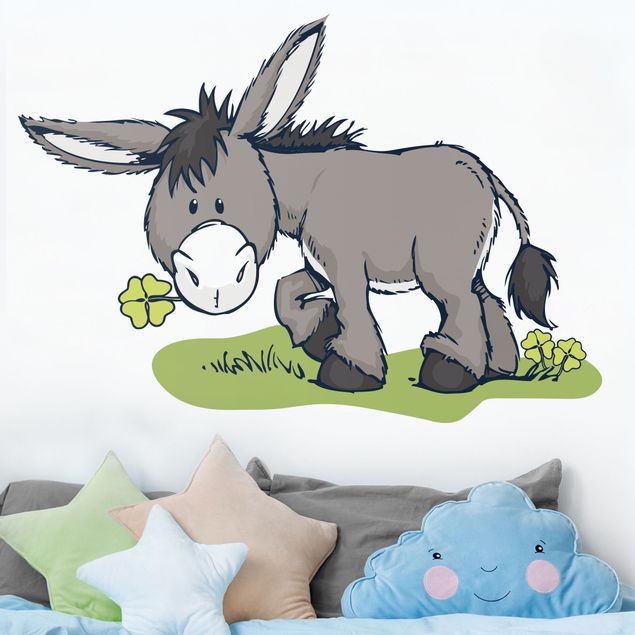 Wandtattoo Bauernhof NICI - Donkey mit Klee