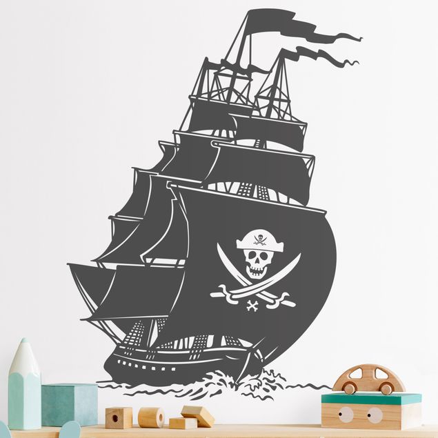 Wandsticker Pirat No.SF506 Piratenschiff