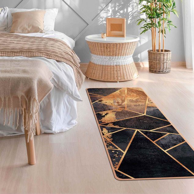 Teppich abstrakt Onyx mit Gold