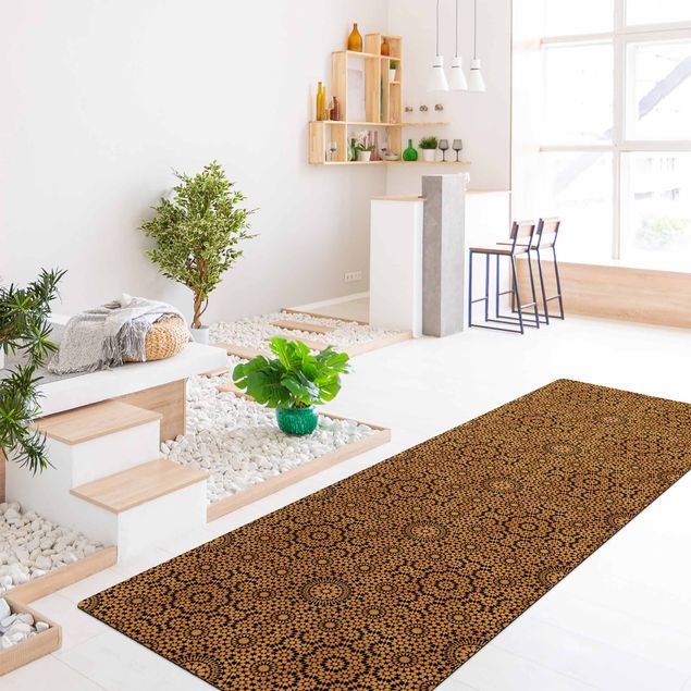 Moderne Teppiche Orientalisches Muster mit goldenen Sternen