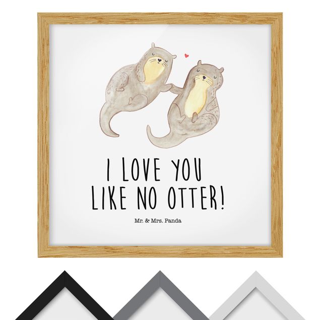 schöne Bilder Mr. & Mrs. Panda - Otter - I Love You