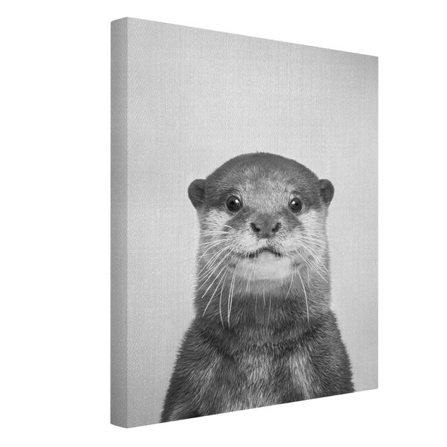 Wandbilder Modern Otter Oswald Schwarz Weiß
