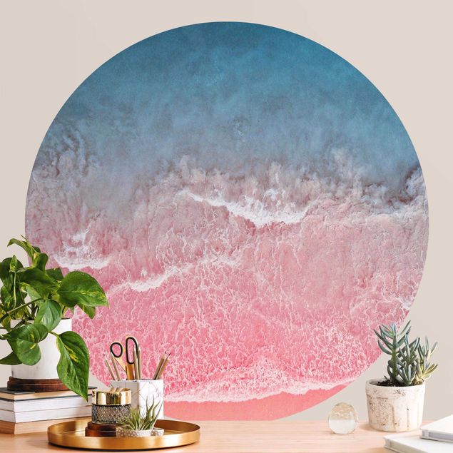Tapeten Modern Ozean in Pink