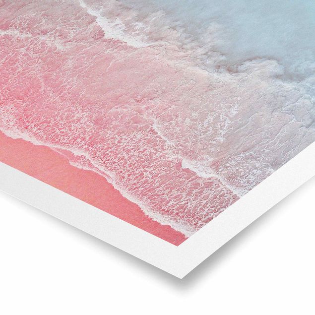 Strand Poster Ozean in Pink