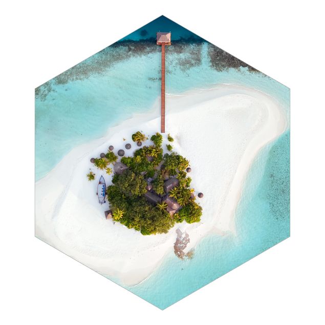 Fototapeten Blau Ozeanparadies Malediven