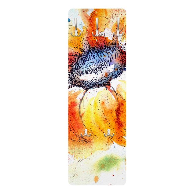 Garderobe mit Motiv Painted Sunflower