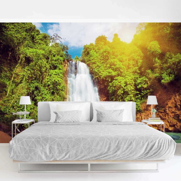 Wasserfall Fototapete Paradies Lagune