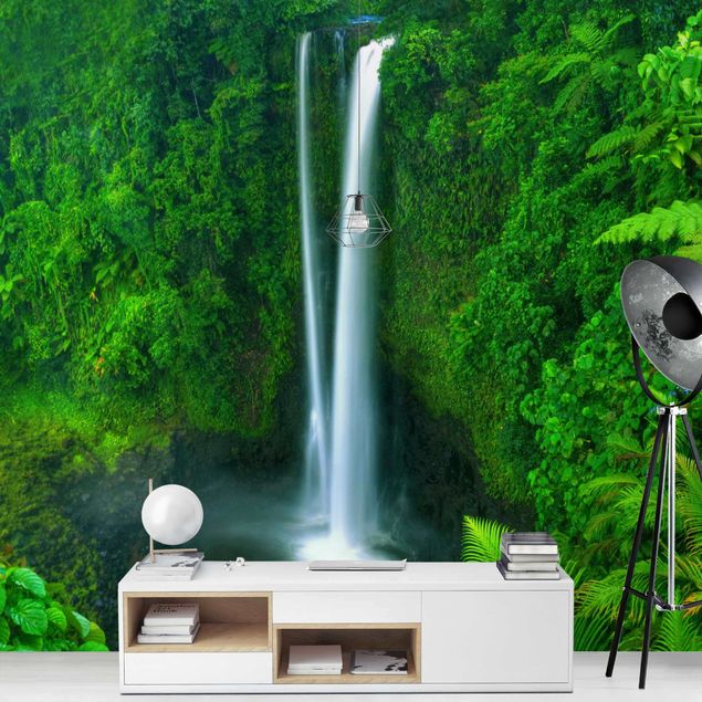 moderne Fototapete Paradiesischer Wasserfall