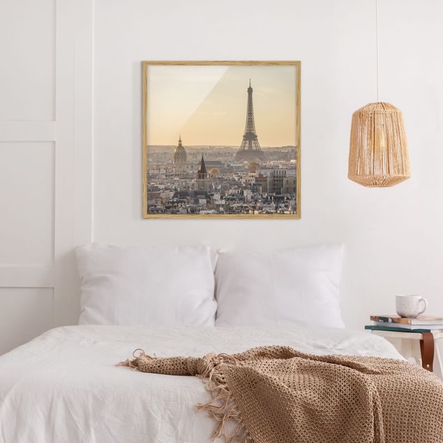 Gerahmte Bilder Vintage Paris im Morgengrauen