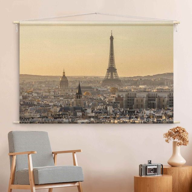 Wandbehang Vintage Paris im Morgengrauen