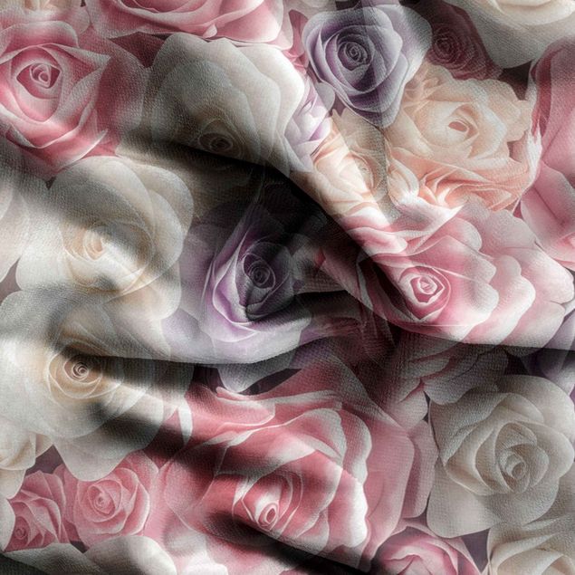 Blumenvorhänge Pastell Paper Art Rosen