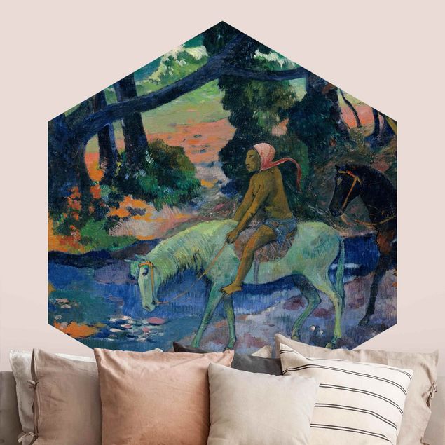 Fototapete Pferde Paul Gauguin - Die Flucht