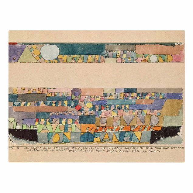 Kunstdruck Leinwand Paul Klee - Der Mond