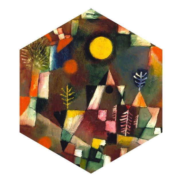Wandtapete braun Paul Klee - Der Vollmond