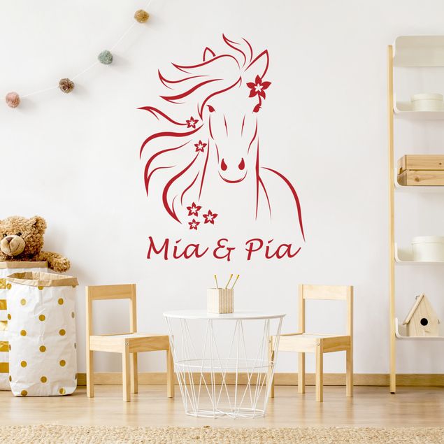 Deko Kinderzimmer Pferd mit Wunschname