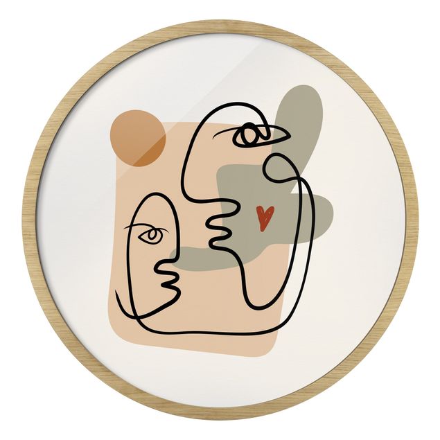 Wandbilder Braun Picasso Interpretation - Wangenkuss