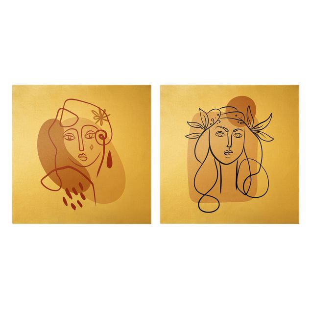 Leinwandbilder Picasso Interpretation - Zwei Musen