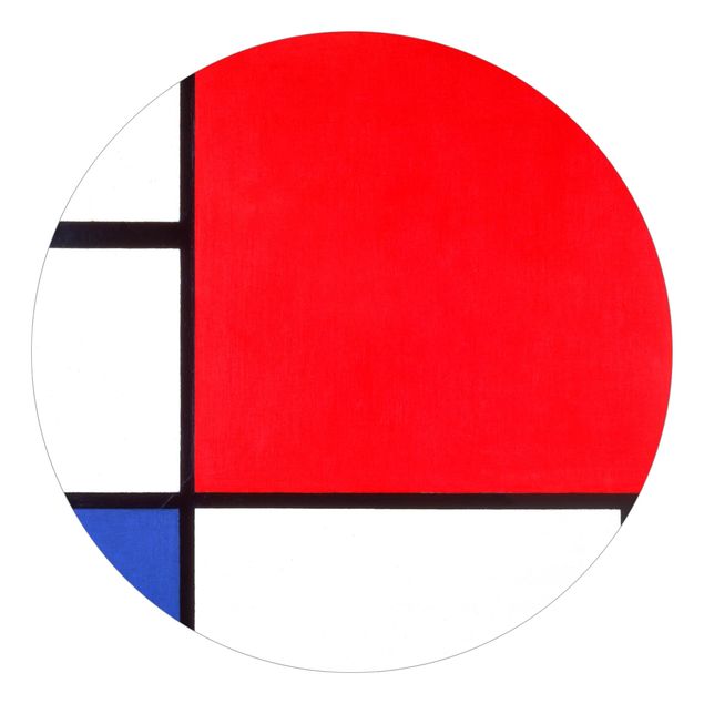 Tapeten Modern Piet Mondrian - Komposition Rot Blau Gelb