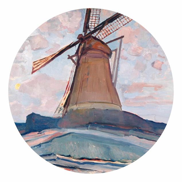 moderne Fototapete Piet Mondrian - Windmühle