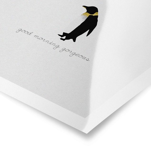Poster kaufen Pinguin Zitat Good Morning Gorgeous