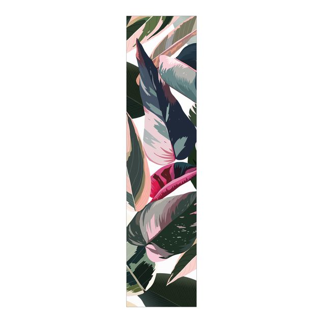 Flächenvorhang Blumen Pinke Tropen Muster XXL
