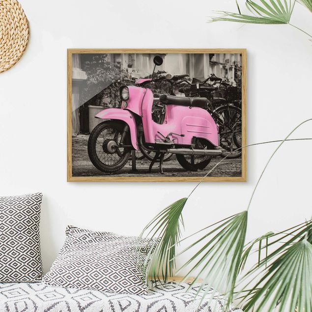 Wandbilder Kunstdrucke Pinker Roller