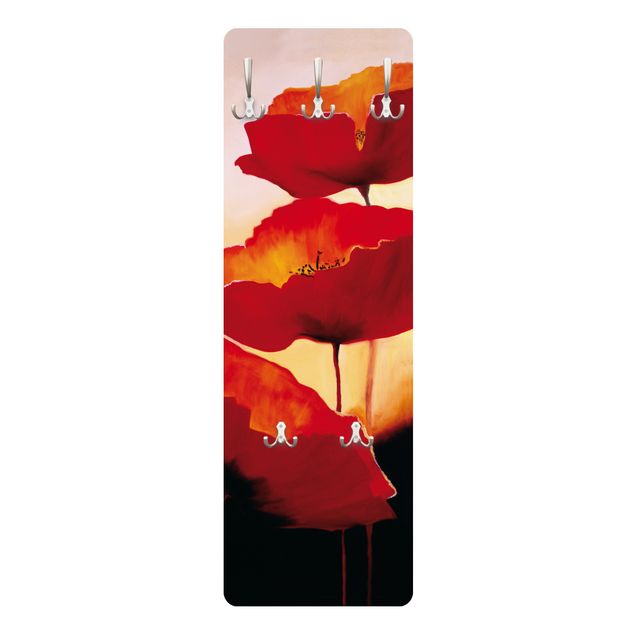 Garderobe Blumen - Poppy Family - Rot