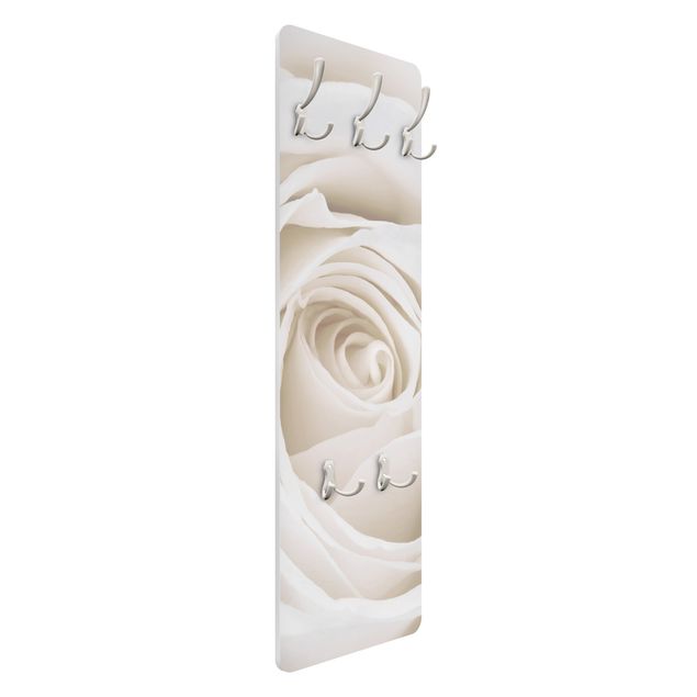 Rosen Garderobe Weiß - Pretty White Rose - Blumen Landhaus