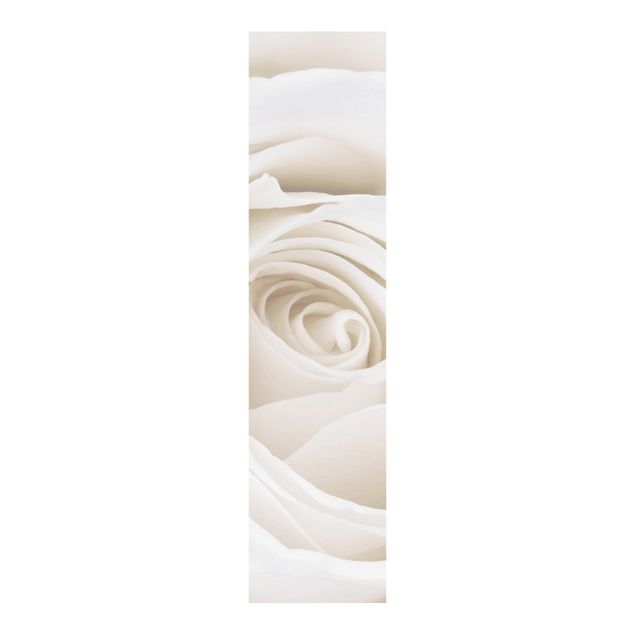 Schiebevorhang Blumen Pretty White Rose