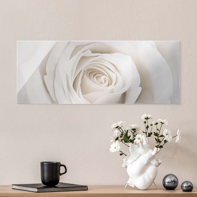 Wanddeko Küche Pretty White Rose