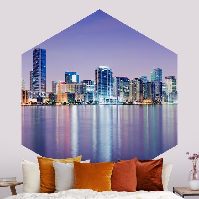 moderne Fototapete Purple Miami Beach