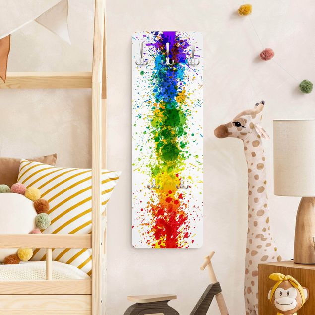 Garderobe Muster Rainbow Splatter