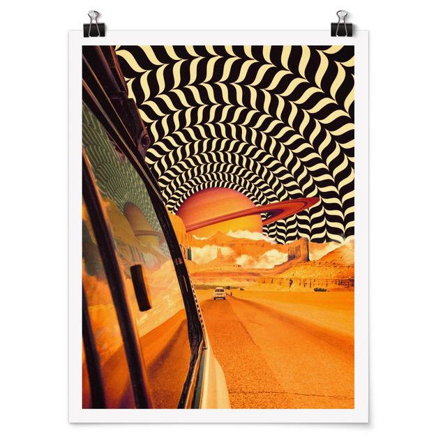 Poster Natur Retro Collage - Der beste Roadtrip I