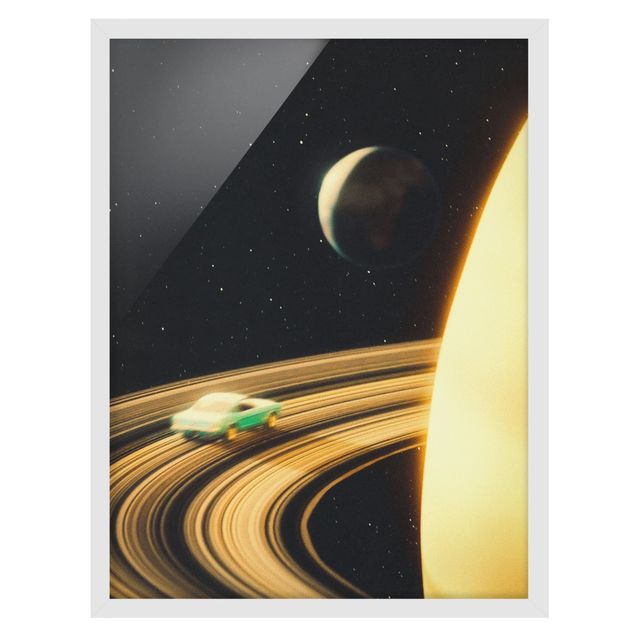 Wandbilder Modern Retro Collage - Saturn Highway