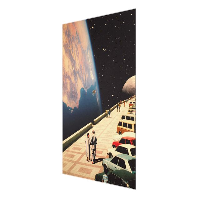 schöne Bilder Retro Collage - Weltraum Promenade