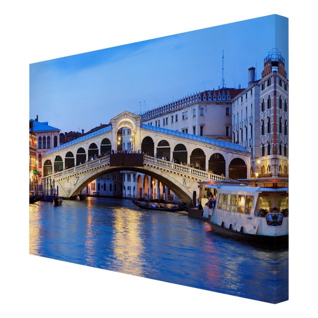 Wandbilder Blau Rialtobrücke in Venedig