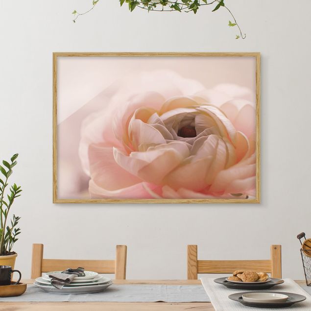 Küche Dekoration Rosa Blüte im Fokus