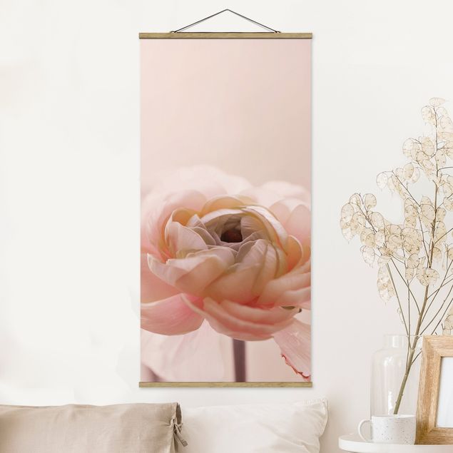 Wanddeko Küche Rosa Blüte im Fokus